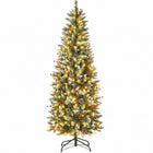 DREAMADE 7 FT Pre-Lit Artificial Christmas Tree, Slim Pencil Tree w/ 818 Branch Tips