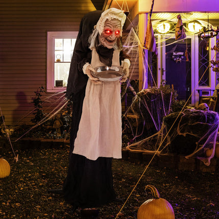 DREAMADE 5.2 FT Halloween Animated Hunchback Old Lady