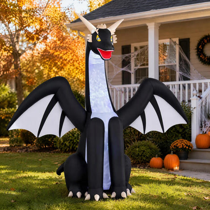 DREAMADE 8FT Large-Size Lighted Halloween Inflatable Ice Dragon