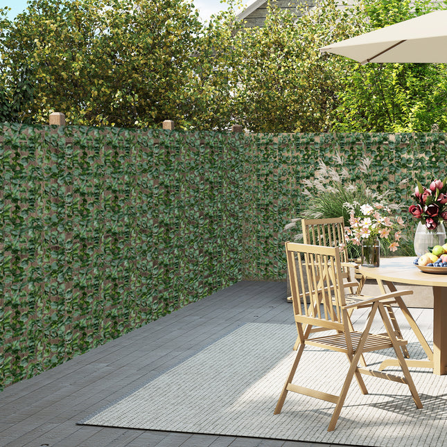 DREAMADE Faux Ivy Privacy Screen, Expandable Artificial Greenery Fence