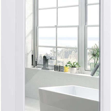 DREAMADE Wall Mount Cabinet with Mirror, Single-Door Wooden Medicine Cabinet with Adjustable Shelf & Mirror