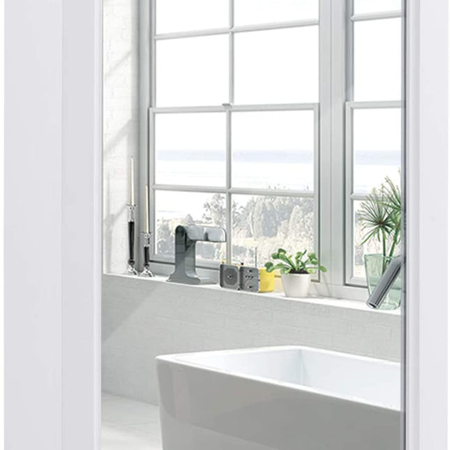 DREAMADE Wall Mount Cabinet with Mirror, Single-Door Wooden Medicine Cabinet with Adjustable Shelf & Mirror