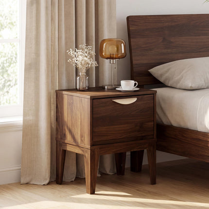 Dreamade Mid Century Modern Night Stand with Storage for Small Spaces Bedroom