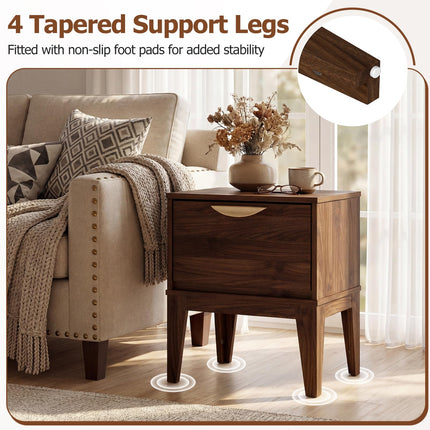 Dreamade Mid Century Modern Night Stand with Storage for Small Spaces Bedroom