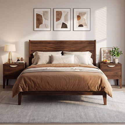 Dreamade Mid Century Modern Night Stand with Storage for Small Spaces Bedroom