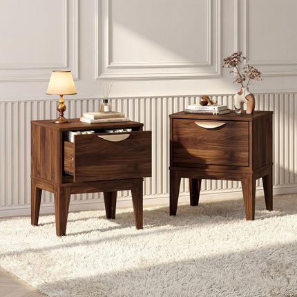 Dreamade Mid Century Modern Night Stand with Storage for Small Spaces Bedroom