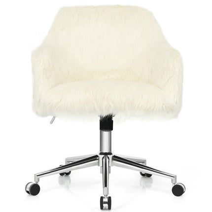 Fluffy Faux Fur Vanity Chair - Dreamade