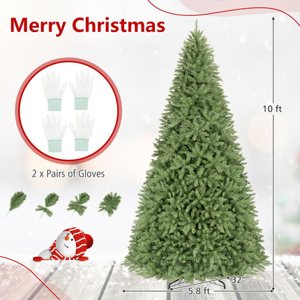 DREAMADE Christmas Tree | Artificial Christmas Tree Hinged Branches and Folding Metal Stand for Home