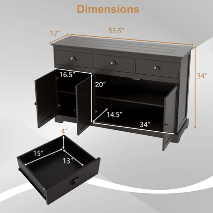 Dreamade Sideboard Buffet Server Storage Cabinet Console Table