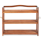 Dreamade 3-Tier Wood Shoe Rack 4 Metal Side Hangers, 29