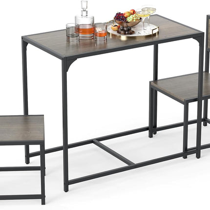Dreamade 3-Piece Dining Table Set for 2 Small Industrial Kitchen Table with 2 Chairs