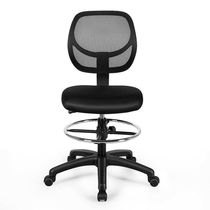 Mesh Drafting Chair with Standing Desk Chair w/Footrest Ring