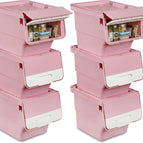 12.5 QT / White + Pink / 6 Pack
