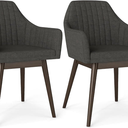Dreamade Upholstered Dining Chairs Set of 2/4 Mid Century Kitchen Chairs with Wrap-Around Backrest