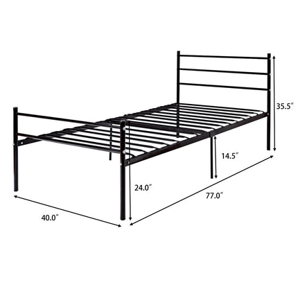 Dreamade Twin Size Platform Bed with Headboard and Footboard