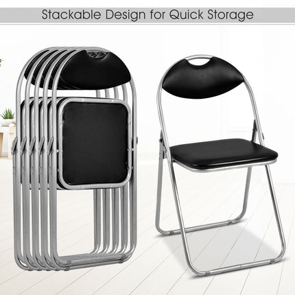 6 PCS Folding Chairs Set with Padded Seats and Carrying Handle - Dreamadeus