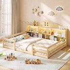 Natural / Full with LED Light+Bookcase