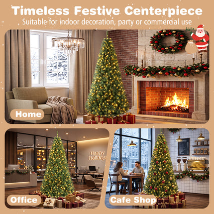 DREAMADE 6 FT Pre-Lit Christmas Tree, 845 Branch Tips Artificial Decor