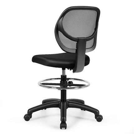 Mesh Drafting Chair with Standing Desk Chair w/Footrest Ring