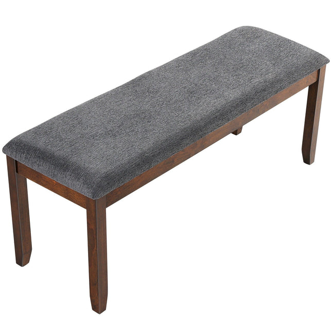 Dreamade Dining Room Bench, Wood Kitchen Table Bench with Upholstered, 47.5 x 15.5 x 19.5 Inches Ottoman Bench