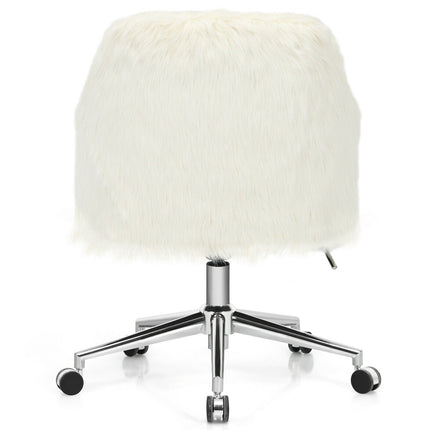 Fluffy Faux Fur Vanity Chair - Dreamade
