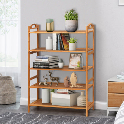Bamboo Shoe Rack 5 Tier, Freestanding Shoe Rack - Dreamadeus