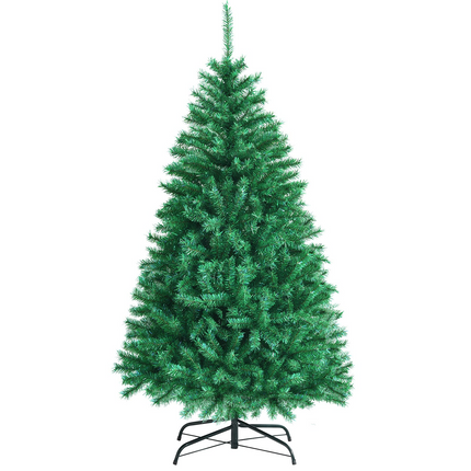Dreamade Artificial Christmas Tree, Hinged Unlit Full Xmas Pine Tree, Quick Set-Up, for Indoor Home Office Holiday Decoration - DreamadeUS