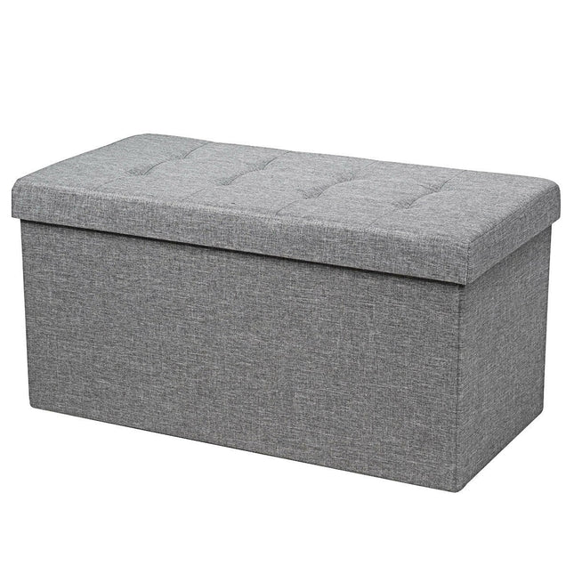 Storage Ottoman Footrest 31.5 Inch Fold-able Toy Organizers