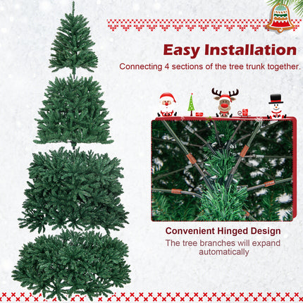 DREAMADE 9 FT Artificial Christmas Tree, Premium Hinged Pine Xmas Tree with 3594 PVC Branch Tips