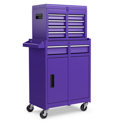 DREAMADE 5-Drawer Tool Chest Combo, Rolling Tool Cabinet w/Detachable Top Tool Box