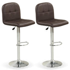 Dreamade Height Adjustable Bar Chairs with Back & Footrest Set of 2/4