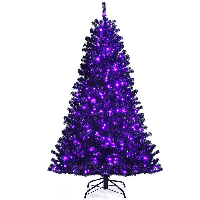 Dreamade Halloween Tree, Hinged Artificial Christmas Tree Metal Stand, Perfect Halloween Decoration for Holiday Festival Parties - DreamadeUS