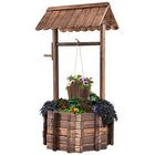 Dreamade Outdoor Wooden Wishing Well with Hanging Bucket