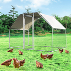 Dreamade Large Metal Chicken Coop Walk-in Chicken Coops Hen Run House Shade Cage