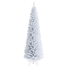5FT / 6FT / 7FT Pencil Christmas Tree, Artificial Slim White Christmas Tree - DreamadeUS