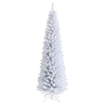 5FT / 6FT / 7FT Pencil Christmas Tree, Artificial Slim White Christmas Tree - DreamadeUS