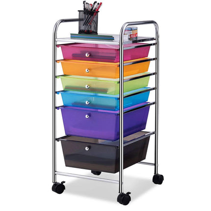 Dreamade 6 Storage Drawer Cart Rolling Organizer Cart for Tools