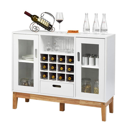Dreamade Buffet Sideboard, Wood Kitchen Server, Storage Cupboard