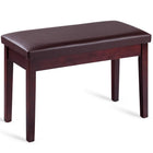 Dreamade Piano Bench W/Padded Cushion and Music Storage, Comfortable Double Duet Seat