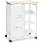 Dreamade Kitchen Island Cart, Home Bar Serving Cart