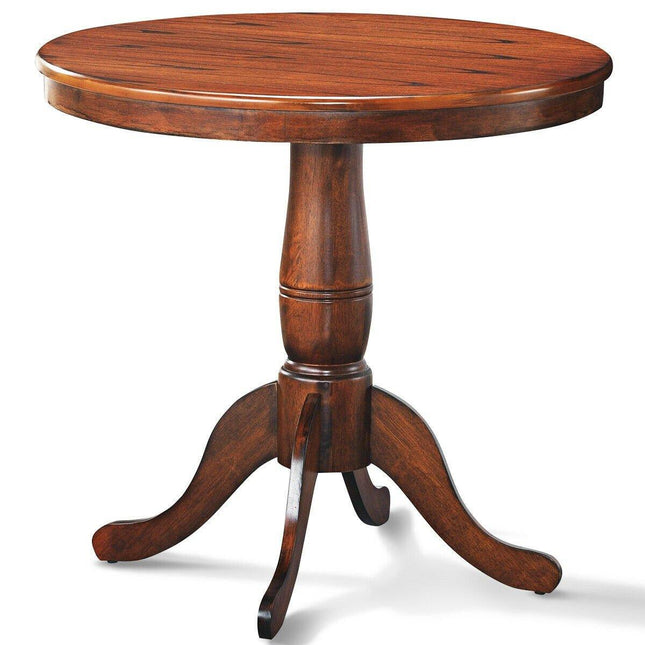 Table 30" Wooden Round Pub Pedestal Side Table (30 Inch) - Dreamadeus