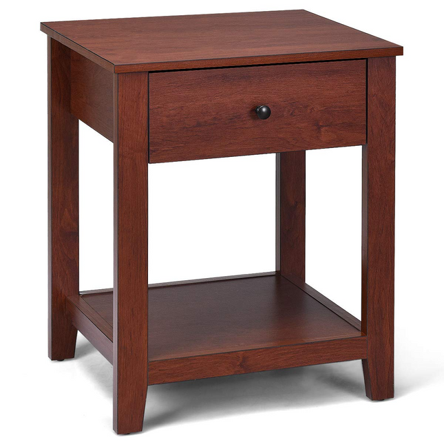 Dreamade Contemporary Accent Espresso Furniture End Table (1)