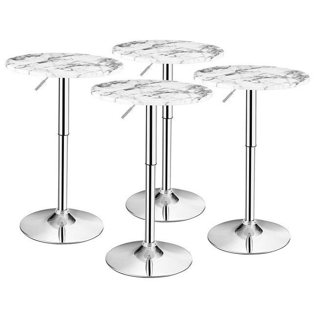 Dreamade Round Pub Table Height Adjustable, 360 Degree Swivel Cocktail Pub Table, Office Bar Table