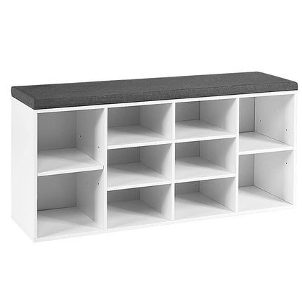 Dreamade Shoe Storage Bench with Cushion, Entryway Shoe Rack Bench
