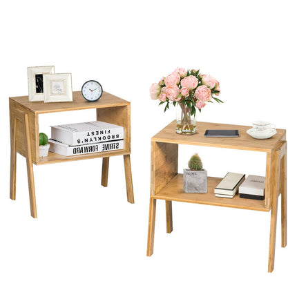 Dreamade Bedroom Stackable End Table (Natural)