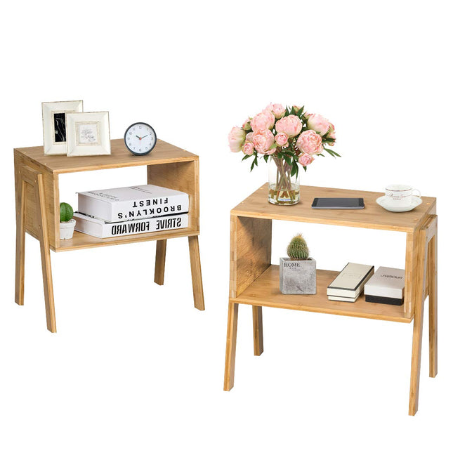 Dreamade Bedroom Stackable End Table (Natural)
