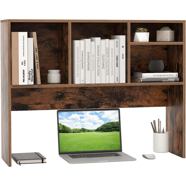 Countertop Storage Hutch with 4 Shelves for Computer Desk