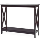 Dreamade Console Table 2-Tier with Storage Shelf,X-Design Bookshelf