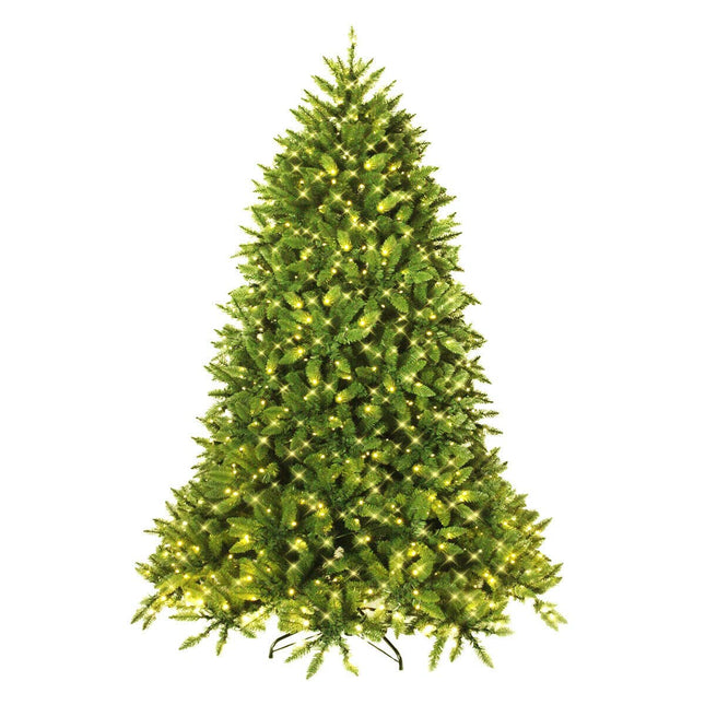 6ft Prelit Christmas Tree, Premium Hinged Artificial Fir Tree - DreamadeUS