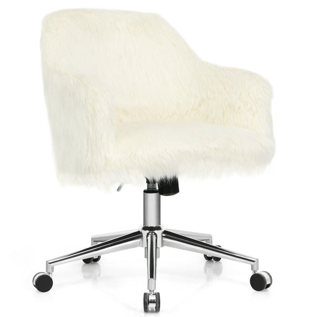 Fluffy Faux Fur Vanity Chair - Dreamade